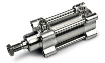 Roestvrij stalen pneumatische cilinders, dubbelwerkend, ISO 15552