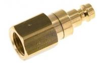 Double -sided closing clutch plug NW5 with inner thread, brass (MS)