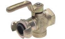 Single ball valve with compressor coupling