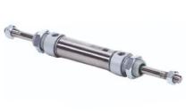 Ronde cilinder dubbelwerkend met doorlopende zuigerstang ISO 6432