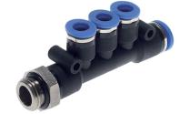 O-ring rosqueado do divisor T de 4 pos