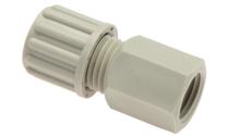 Raccords enfichables droits, filetage femelle, PP