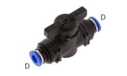 Ball valve Push-in connection - dimensions