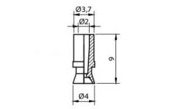 Flachsauger rund 4 mm - Zeichnung