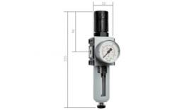 Pneuparts series 1 filter regulator, up to 2500 l-min