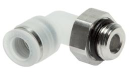 L-koppeling push-in, cilindrisch schroefdraad, PP