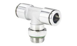 Te-push-in fitting stainless steel with cylindrical wire, stainless steel