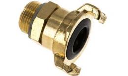 Claw couplings for water with external thread rotatable 360 ° Brass