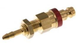 Double -Side -Side -Clutch -Stecker (rote Schiebehülle) NW5 mit Censer und Bulletin -Faden, Messing (MS)