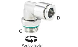 Conexão push-in de aço inoxidável com rosca BSPT - dimensões