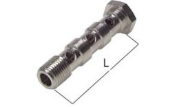 Banjo bolt hollow screw triple - Brass nickel plated - Galva
