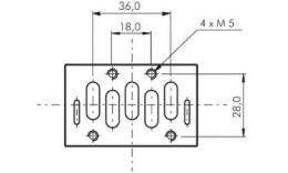Vannes ISO 5/3 (ISO 5599-1), ISO Taille 1, dessin