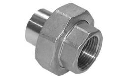 Three-part couplings with welding end and internal thread-conical stainless steel