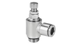 Knee speed control valve two -sided, manually adjustable