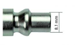 Detailansicht der Steckerabmessungen 8.1