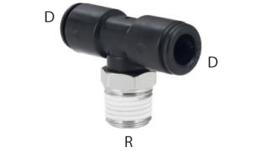 Top line T-screw coupling, tapered thread - size