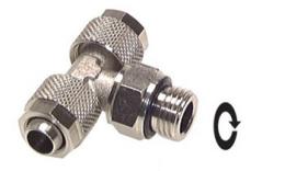 T-coupling rotatable - nickel-plated brass