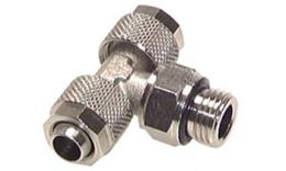 T-coupling rotatable - nickel-plated brass