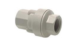 Non-return valve made of polypropylene up to 6 bar