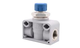 Speed control valve with locking ring