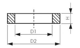 Hard PVC sealing rings