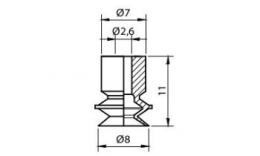 Bellow sunction cup 8mm