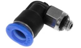 Knie push-in inschroefkoppeling O-ring, 6mm, M5, mini Knie push-in inschroefkoppeling O-ring, 6mm, M5, mini