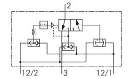 Drawing safety valve - two-hand operation