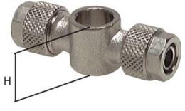 T-banjo house - Brass nickel-plated