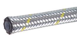 Silver fuel hoses with galvanized steel wire braid