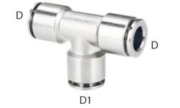 Acoplamentos de inserção em T (também redutores), alta temperatura, MSV - dimensões