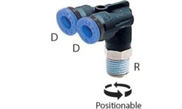 Y push-in screw-in coupling with conical thread - dimensions Y push-in screw-in coupling with conical thread - dimensions