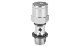 Vannes d'arrêt avec corps banjo G 3/8", avec clapet anti-retour, laiton nickelé