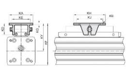 Fixations de guidage pour vérins sans tige de piston 50/63