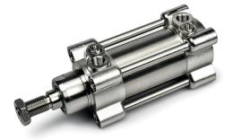 Pneumatikzylinder aus Edelstahl, doppeltwirkend, ISO 15552