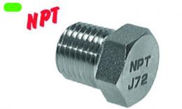 Plug met NPT-draad -RVS