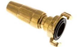 Sprinkler for garden hose quick coupling