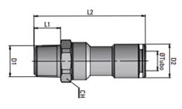 Rotating push-in fittings drawing 2
