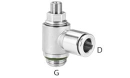 Speed control valves stainless steel with non-return valve - dimensions Speed control valves stainless steel with non-return valve - dimensions