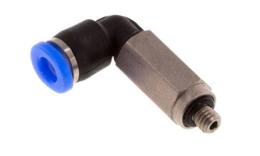 IQS - Knee push in screw-in coupling long O-ring mini