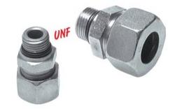 Straight screw-in compression fittings, UNF-UN thread with O-ring