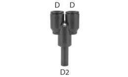 Top line Y-koppeling - afmeting