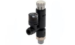 Pressure control valve with pressure gauge