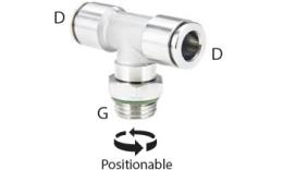 Raccord TE enfichable en acier inoxydable avec filetage BSPT - dimensions Raccord TE enfichable en acier inoxydable avec filetage BSPT - dimensions