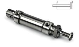 ISO 6432 double effet acier inoxydable