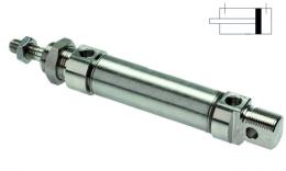 stainless steel round cylinders, double acting, ISO 6432