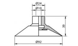 Vacuum cup, diameter 94/95 mm