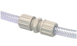 Straight connector for braided hose