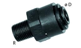 Straight screw-in coupling - Push-in BSPT male food