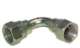 Elbow screw coupling with BSP thread (60 ° cone) Galvanized steel